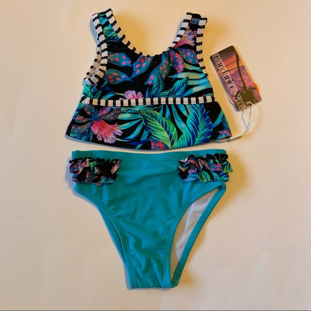 NWT 18M Mandarine & Co blue tropical swim